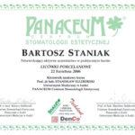 Certyfikat dr. Bartosz Staniak